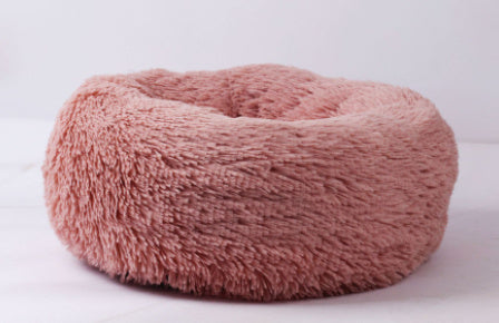 Round Plush Bed For Small Pets